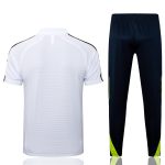 Real Madrid White Retro Polo (Green Trim) - 图片 7