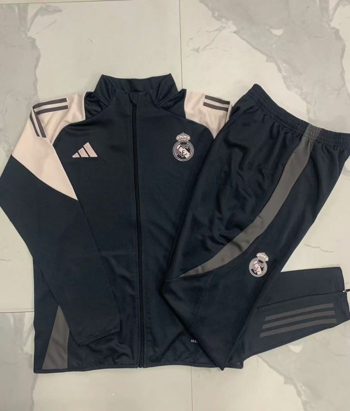 Real Madrid 24/25 Grey Kids Long Zipper Jacket - 图片 4