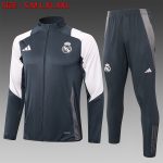 Real Madrid 24-25 Grey Long Zip Jacket