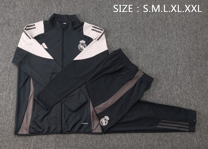 Real Madrid 24-25 Grey Long Zip Jacket - 图片 2