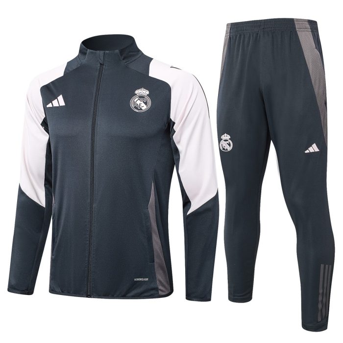 Real Madrid 24-25 Grey Long Zip Jacket - 图片 8
