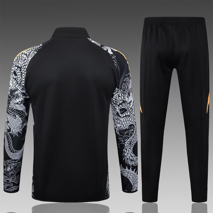 Real Madrid 24/25 Black (Ink Dragon) Long Zipper Jacket - 图片 2