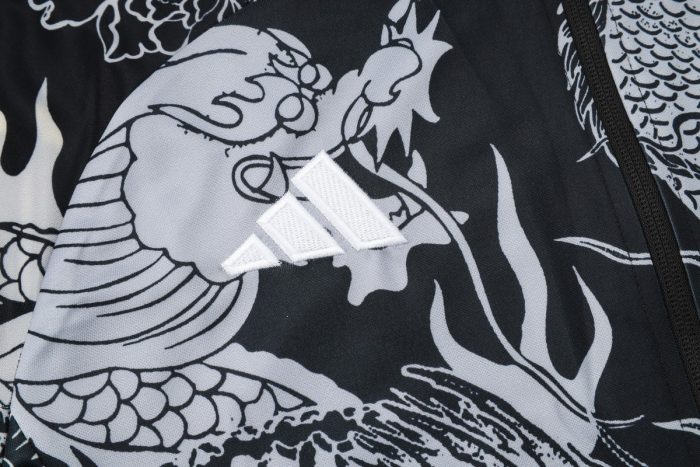 Real Madrid 24/25 Black (Ink Dragon) Long Zipper Jacket - 图片 8