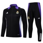 Real Madrid 24/25 Black Long Zip Jacket with Purple Collar - 图片 8