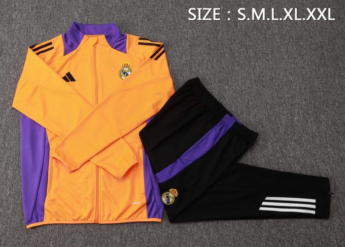 Real Madrid 24/25 Yellow Long Zip Jacket - 图片 2
