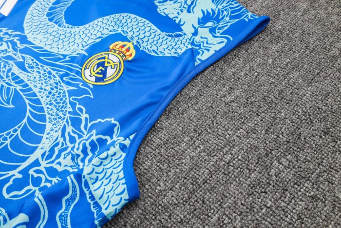 Real Madrid 24/25 Vest Blue Dragon Print - 图片 6