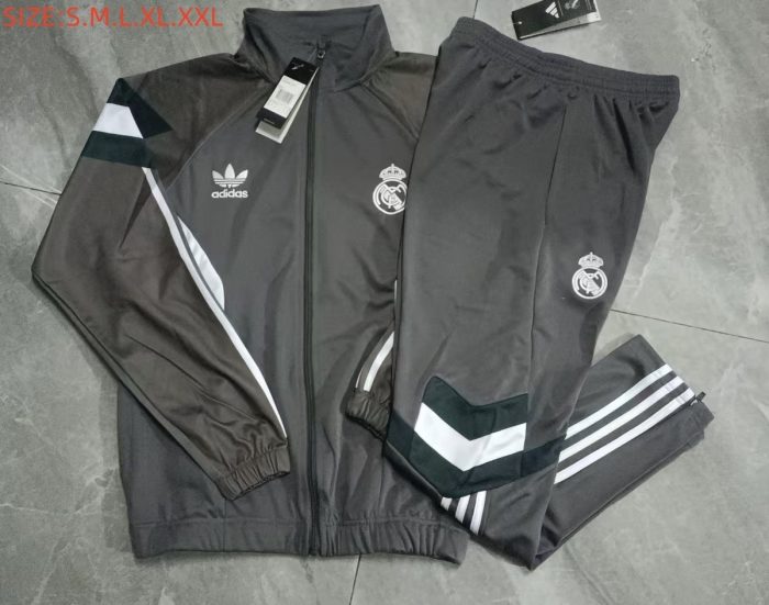 Real Madrid 24/25 Dark Grey Long Zip Jacket - 图片 9