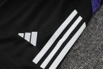Real Madrid 24-25 Black Short Sleeve Training Shirt with Purple Collar - 图片 3