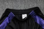 Real Madrid 24-25 Black Short Sleeve Training Shirt with Purple Collar - 图片 4