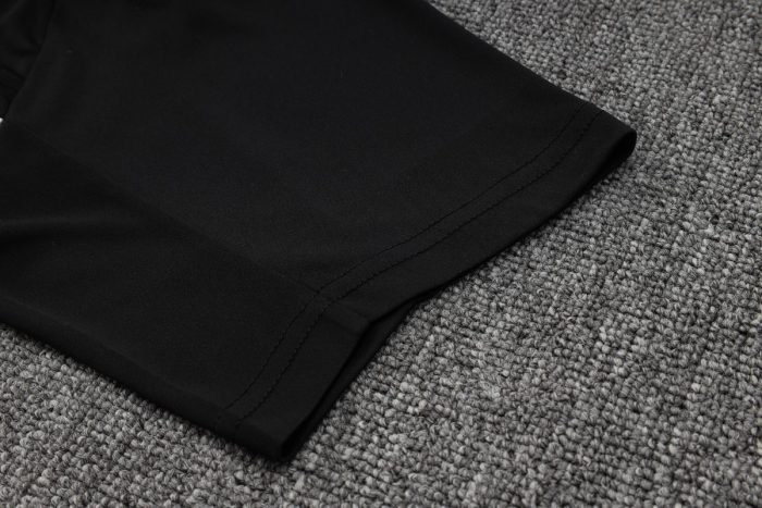 Real Madrid 24-25 Black Short Sleeve Training Shirt with Purple Collar - 图片 6