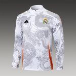 Real Madrid 24-25 White (Spray Ink Dragon) Half-Zip Jacket - 图片 4