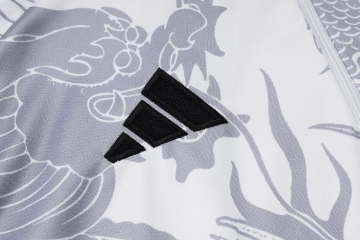 Real Madrid 24-25 White (Spray Ink Dragon) Half-Zip Jacket - 图片 8