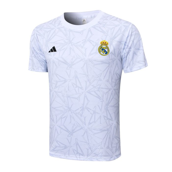 Real Madrid 24-25 White Splatter Short Sleeve Training Shirt - 图片 8