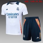 Real Madrid 24-25 White Short Sleeve Training T-Shirt