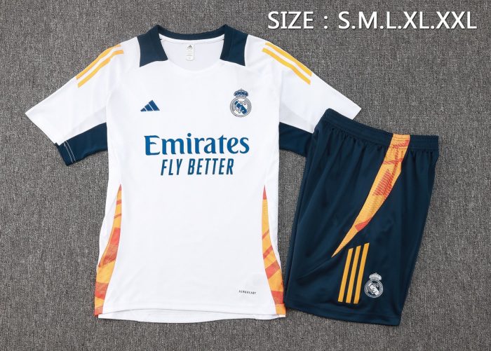 Real Madrid 24-25 White Short Sleeve Training T-Shirt - 图片 2