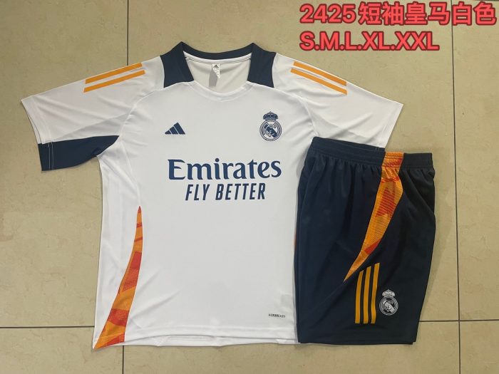 Real Madrid 24-25 White Short Sleeve Training T-Shirt - 图片 9