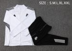 Real Madrid White Long Zipper Jacket - 图片 2