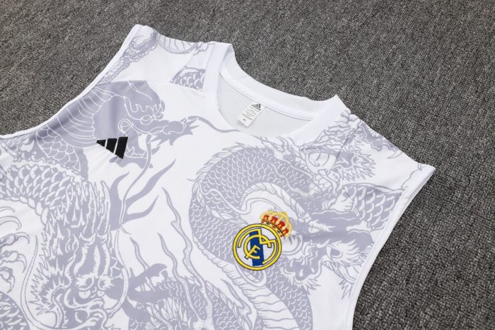 Real Madrid 24/25 White Vest (Spray Ink Dragon) - 图片 6