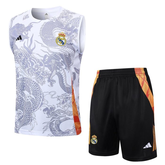 Real Madrid 24/25 White Vest (Spray Ink Dragon) - 图片 8