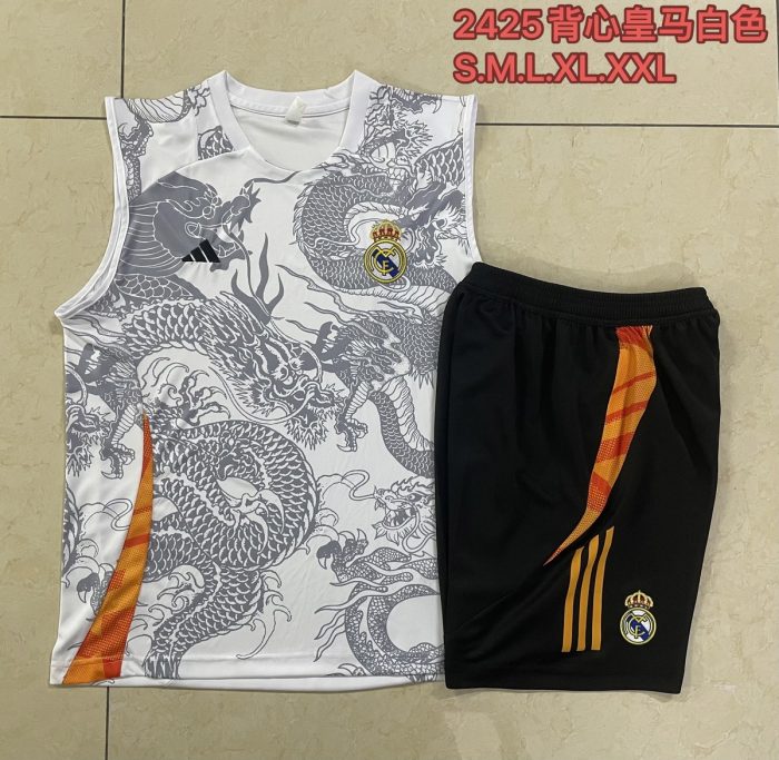 Real Madrid 24/25 White Vest (Spray Ink Dragon) - 图片 9