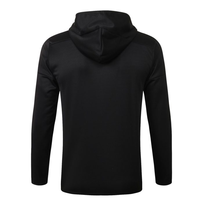 Real Madrid 2021 Long Zip Hoodie Black - 图片 8