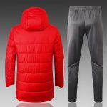 2021 Real Madrid Red Cotton Jacket - 图片 2