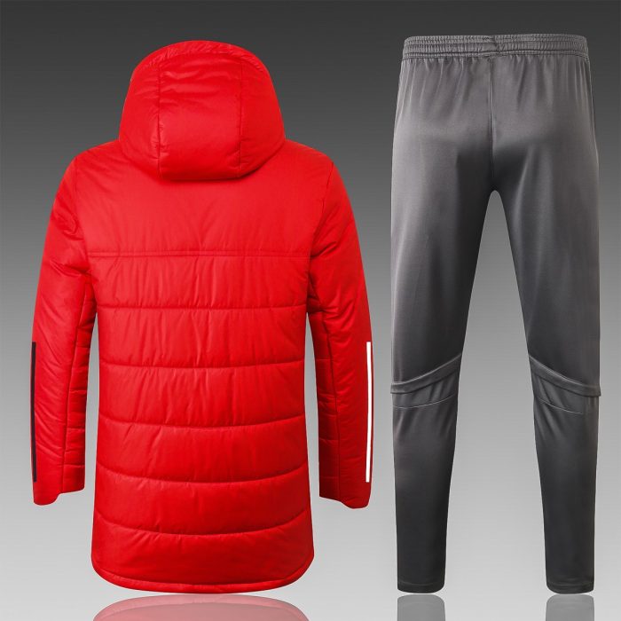 2021 Real Madrid Red Cotton Jacket - 图片 2