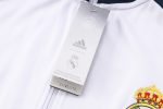 Real Madrid 22/23 Long Zip Jacket White with Royal Blue Sleeves - 图片 4