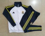 Real Madrid 22/23 Long Zip Jacket White with Royal Blue Sleeves - 图片 9