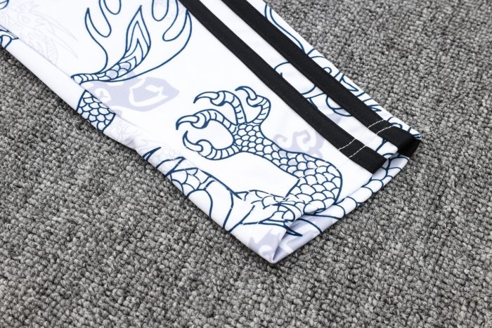 Real Madrid 23-24 Half-Zip Jacket White (Spray Ink Chinese Dragon) - 图片 4