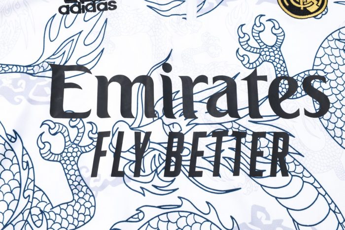 Real Madrid 23-24 Half-Zip Jacket White (Spray Ink Chinese Dragon) - 图片 5