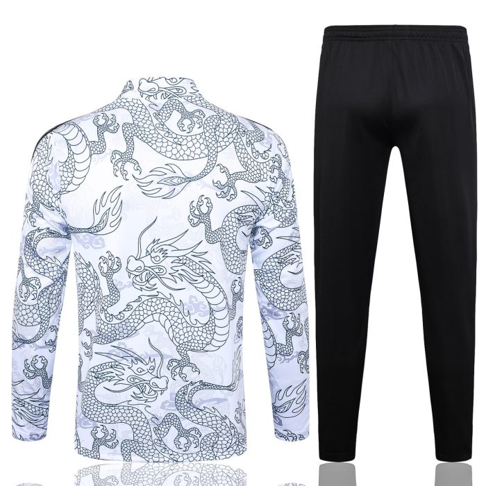 Real Madrid 23-24 Half-Zip Jacket White (Spray Ink Chinese Dragon) - 图片 7