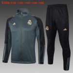 Real Madrid 23/24 Dark Green Long Zip Jacket Kids - 图片 2