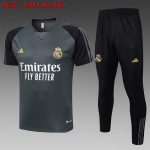 Real Madrid 23-24 Short Sleeve Training Suit Dark Green