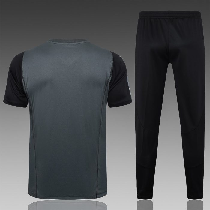 Real Madrid 23-24 Short Sleeve Training Suit Dark Green - 图片 2