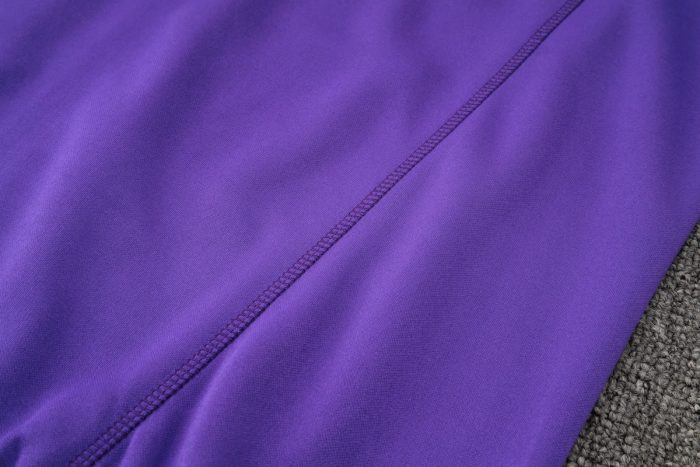Real Madrid 23-24 Purple Long Zip Jacket - 图片 3