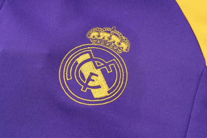 Real Madrid 23-24 Purple Long Zip Jacket - 图片 6