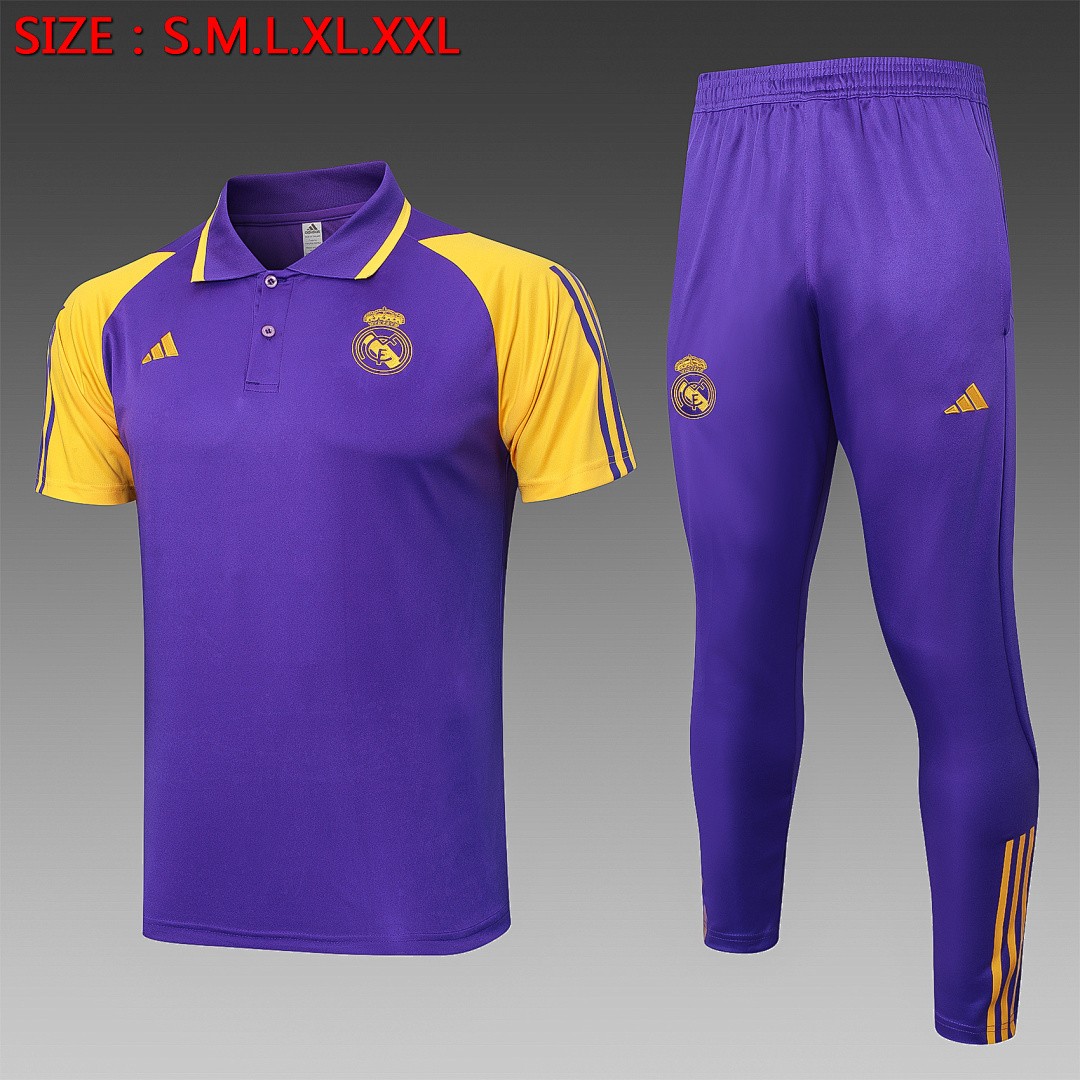 JER-5363_1 Real Madrid 23-24 Purple Polo - 图片 1