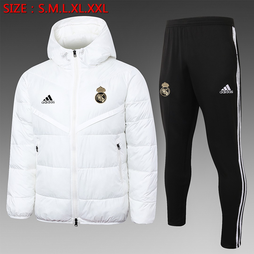 JER-5364_1 Real Madrid 23-24 White Cotton Jacket - 图片 1
