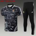 Real Madrid 23-24 Black Ink Splash (Chinese Dragon) Polo