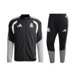 Real Madrid Black Kids Long Zipper Jacket - 图片 2