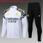 Real Madrid White Half-Zip Jacket (Shoulder Spray Print) Kids