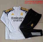 Real Madrid White Half-Zip Jacket (Shoulder Spray Print) Kids - 图片 3