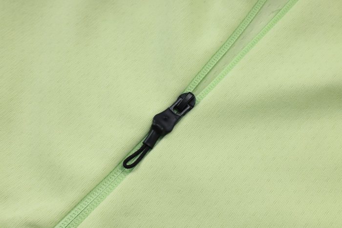 Real Madrid Light Green Long Zipper Jacket - 图片 6
