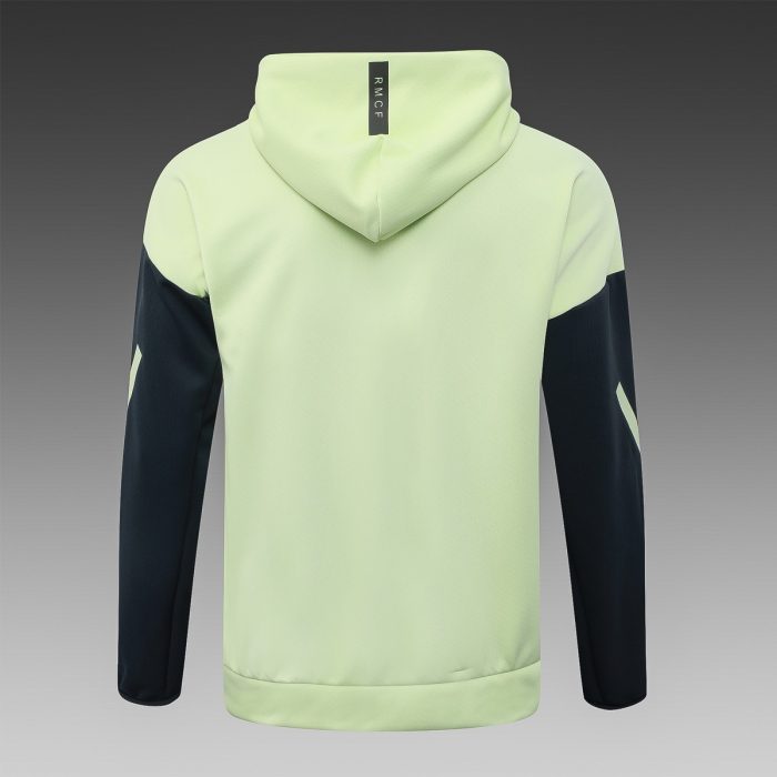 Real Madrid Light Green Long Zipper Jacket - 图片 8