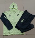 Real Madrid Light Green Long Zipper Jacket - 图片 9