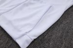 Real Madrid White Long Zip Jacket with Hood - 图片 5