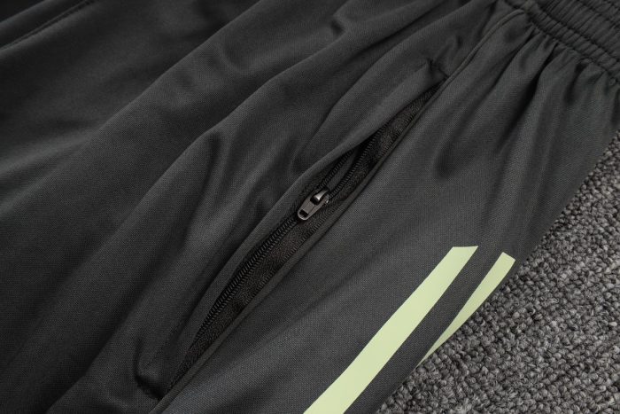 Real Madrid Grey Green Short Sleeve Training Suit - 图片 4