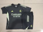 Real Madrid Grey Green Short Sleeve Training Suit - 图片 9