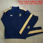 Real Madrid Kids Deep Blue Long Zipper Jacket
